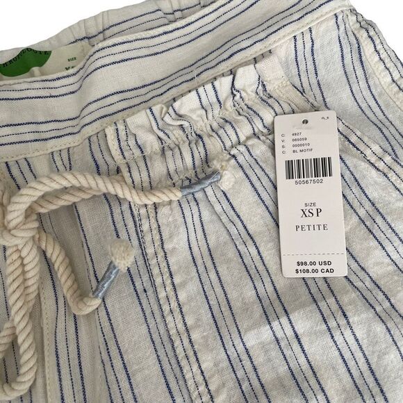 Anthropologie Striped Cream and Blue Trousers - Picture 4 of 11